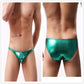 Faux leather rivet metal decoration fashionable and comfortable briefs