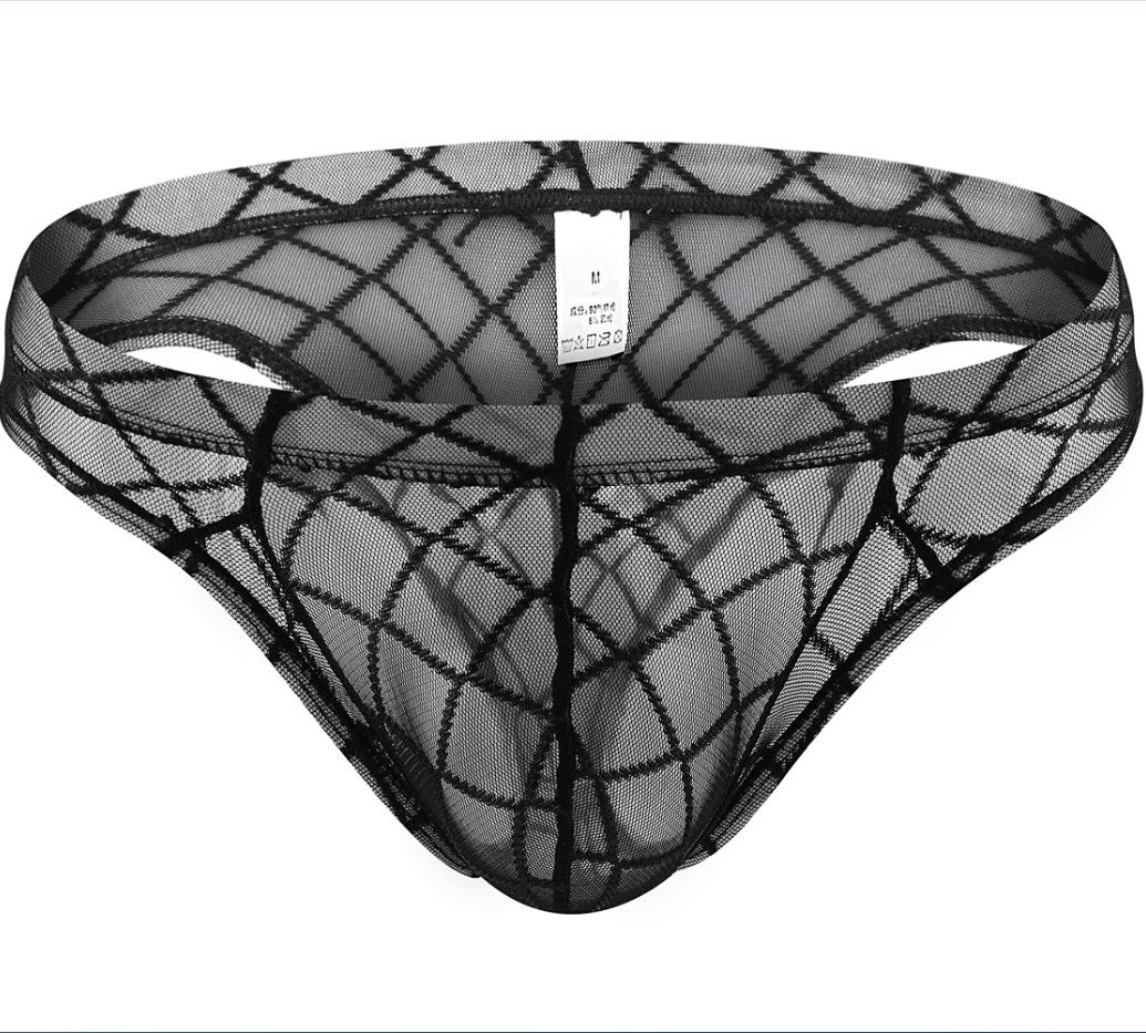 Diamond mesh transparent sexy panties