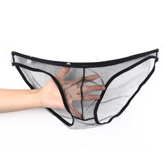 Men's Sheer Mesh Pouch Low Rise Briefs
