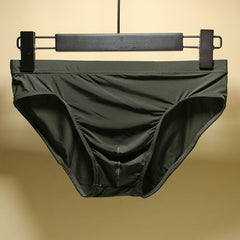 Men's Ice Silk Nylon Breathable Fashionable Low Waist Briefs