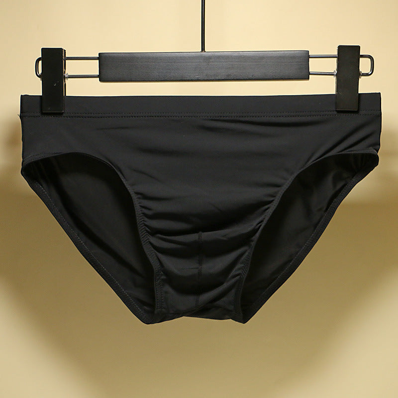 Men's Ice Silk Nylon Breathable Fashionable Low Waist Briefs