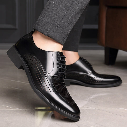 2023 Summer Casual Breathable Hollow Leather Shoes