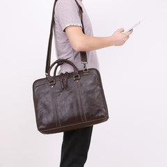 Men's Genuine Leather Briefcase Vintage Handbag
