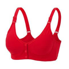 Three Button Lace Front Bra