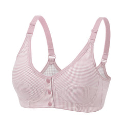 Three Button Lace Front Bra