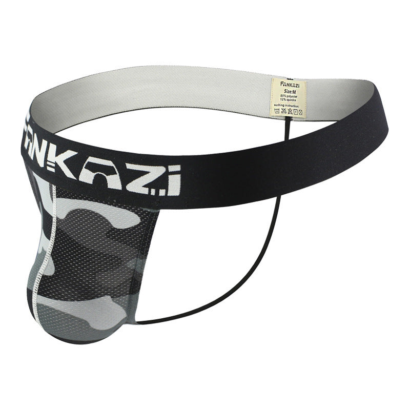 Men's Low-rise Camouflage Breathable and Comfortable Thong