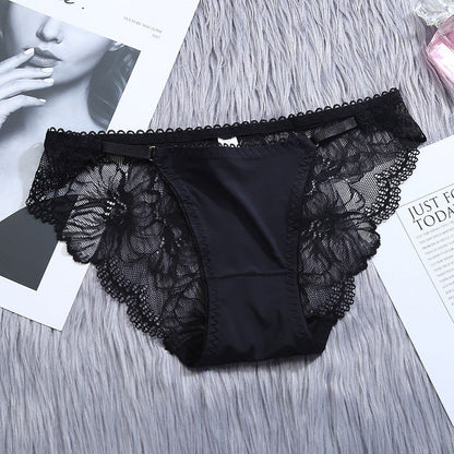 New style thin transparent lace ice silk seamless underwear