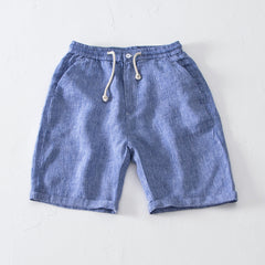 Men's Summer Thin Loose Straight Casual Linen Sports Shorts