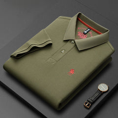 Men's Business Casual Embroidered Polo Shirt