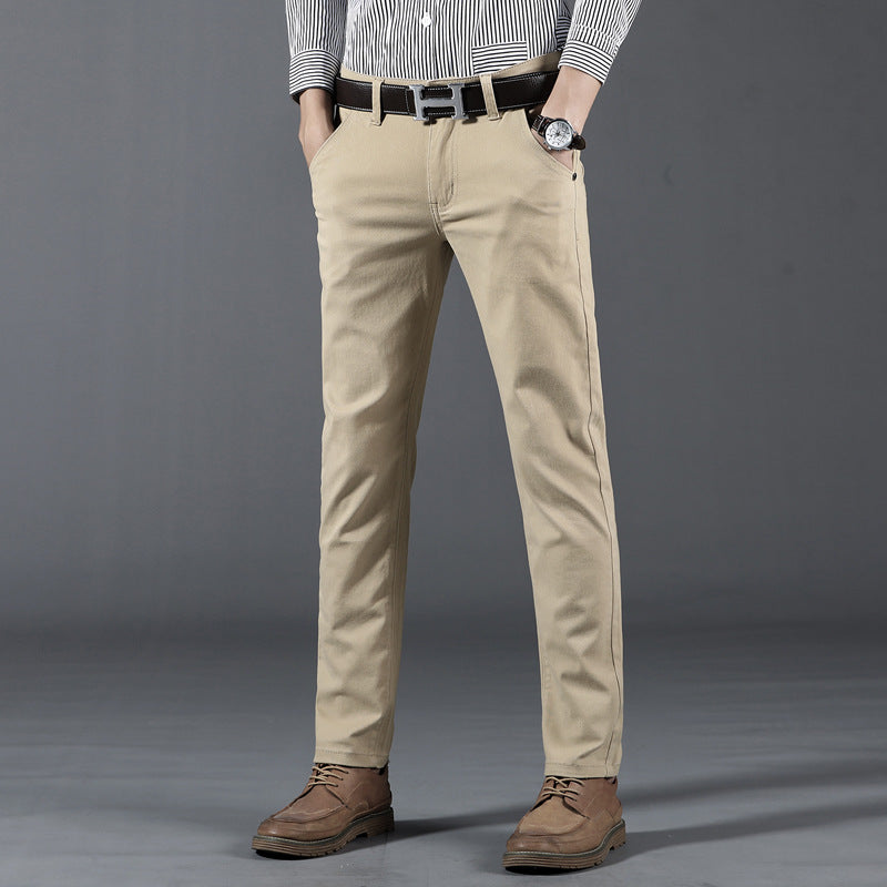 Men's Business Casual Straight Stretch Trousers