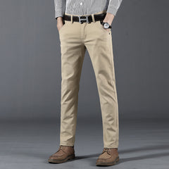 Men's Business Casual Straight Stretch Trousers