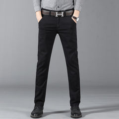 Men's Business Casual Straight Stretch Trousers