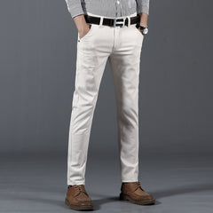 Men's Business Casual Straight Stretch Trousers