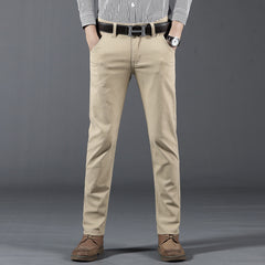 Men's Business Casual Straight Stretch Trousers