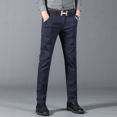 Men's Business Casual Straight Stretch Trousers