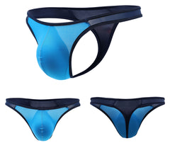 Men's Ice Silk Low Waist Contrast Color Trendy Thong