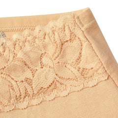 Women's Pure Cotton Sexy Lace Physiological Period Anti-Leakage Briefs