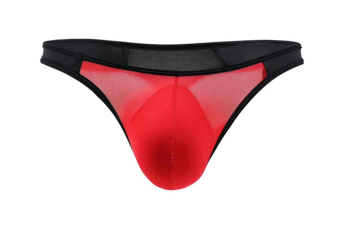 Men's Ice Silk Low Waist Contrast Color Trendy Thong
