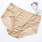 Lace Seamless Large Size Milk Ice Silk High Waist Mesh Panties