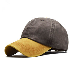 Men's Pure Cotton Patchwork Baseball Cap