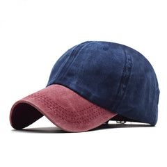 Men's Pure Cotton Patchwork Baseball Cap