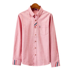 Men's Casual Fashion Patchwork Long-sleeved Shirt