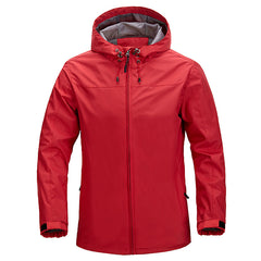 Men's Casual Outdoor Windproof and Rainproof Hooded Jacket