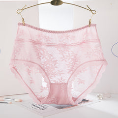 Large Size High Waist Seamless Mesh Hot Briefs