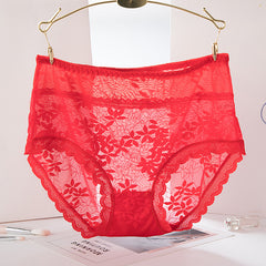 Large Size High Waist Seamless Mesh Hot Briefs