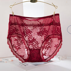 Large Size High Waist Seamless Mesh Hot Briefs
