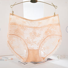 Large Size High Waist Seamless Mesh Hot Briefs