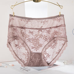 Large Size High Waist Seamless Mesh Hot Briefs