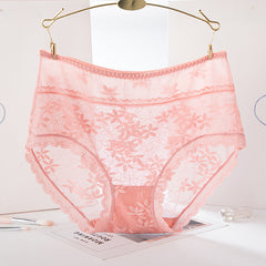 Large Size High Waist Seamless Mesh Hot Briefs