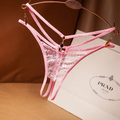 Sexy Lace Open Crotch Low Waist Transparent Hot Thong