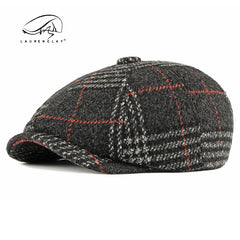 New autumn and winter wool retro peaked cap