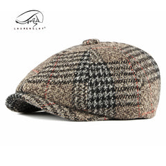 New autumn and winter wool retro peaked cap