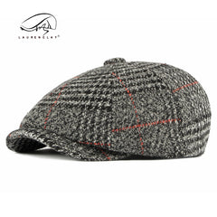 New autumn and winter wool retro peaked cap