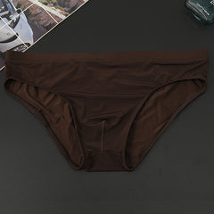 Men's New Style Ice Silk Sexy Breathable Low Waist Ultra-thin Nylon Briefs