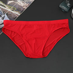 Men's New Style Ice Silk Sexy Breathable Low Waist Ultra-thin Nylon Briefs
