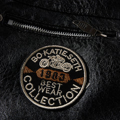 New Men's Motorcycle Leather Jacket