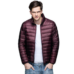 Men's lightweight stand collar down jacket
