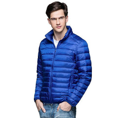 Men's lightweight stand collar down jacket