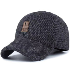Men's Winter Woolen Cashmere Outdoor Casual Warm Baseball Cap