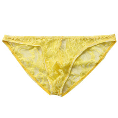 Men's Fashion Jacquard Lace Briefs