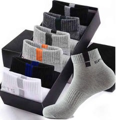 5 PCS Men's Sweat-absorbent Breathable Casual Trendy Letter Sports Socks