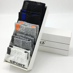 5 PCS Men's Sweat-absorbent Breathable Casual Trendy Letter Sports Socks