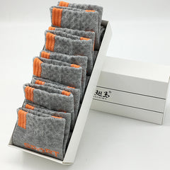 5 PCS Men's Sweat-absorbent Breathable Casual Trendy Letter Sports Socks