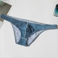 Men's New Ice Silk Quick-drying Breathable Printed Briefs