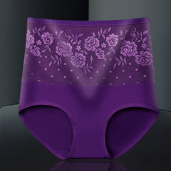 [ 5PCS ] Pure cotton high waist large size tummy control Panties