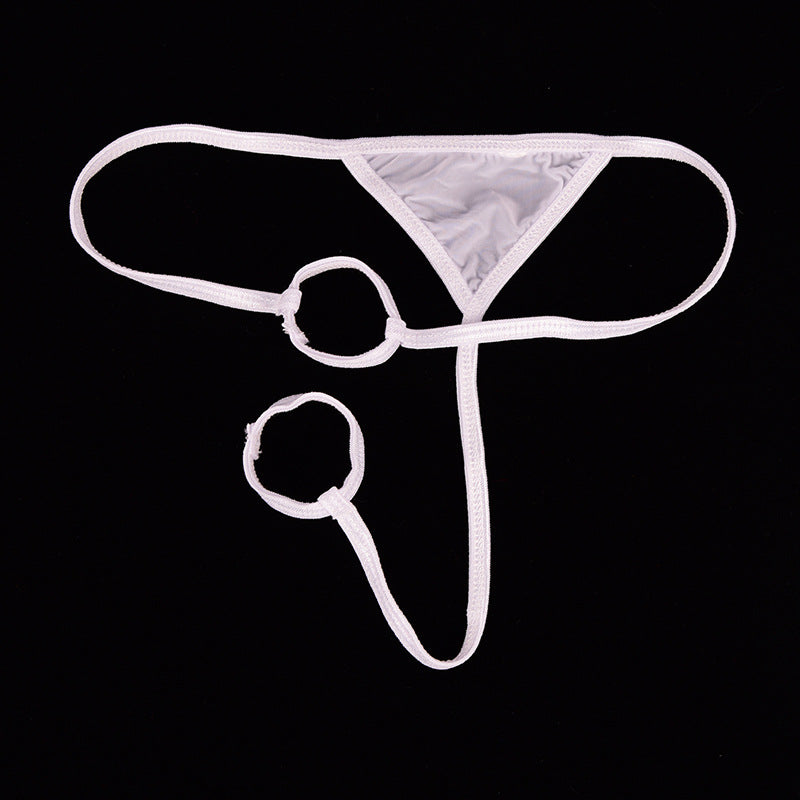Men's Low Waist Sexy Ice Silk Skin-friendly Breathable Thong
